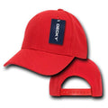 Decky Kids Size Boys Girls Pro Style Baseball Hats Caps Snapback Solid Colors-RED-