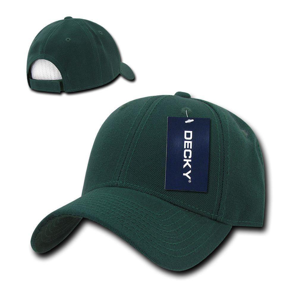 Decky Low Crown Plain Two Tone Curved Bill 6 Panel Dad Hats Caps-HUNTER-