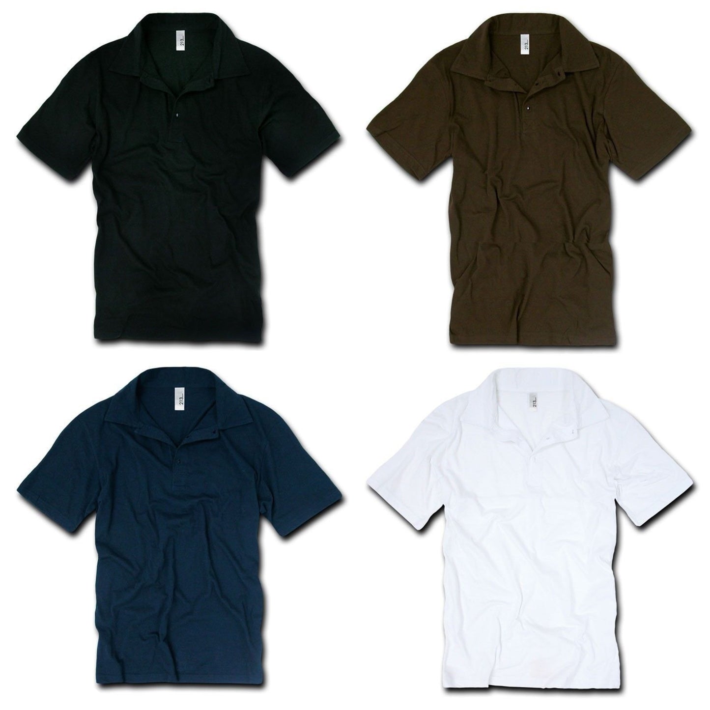 Decky Men'S 30S Jersey Polo Plain Golf Cotton Slim Fit Shirts-Medium-BLACK-