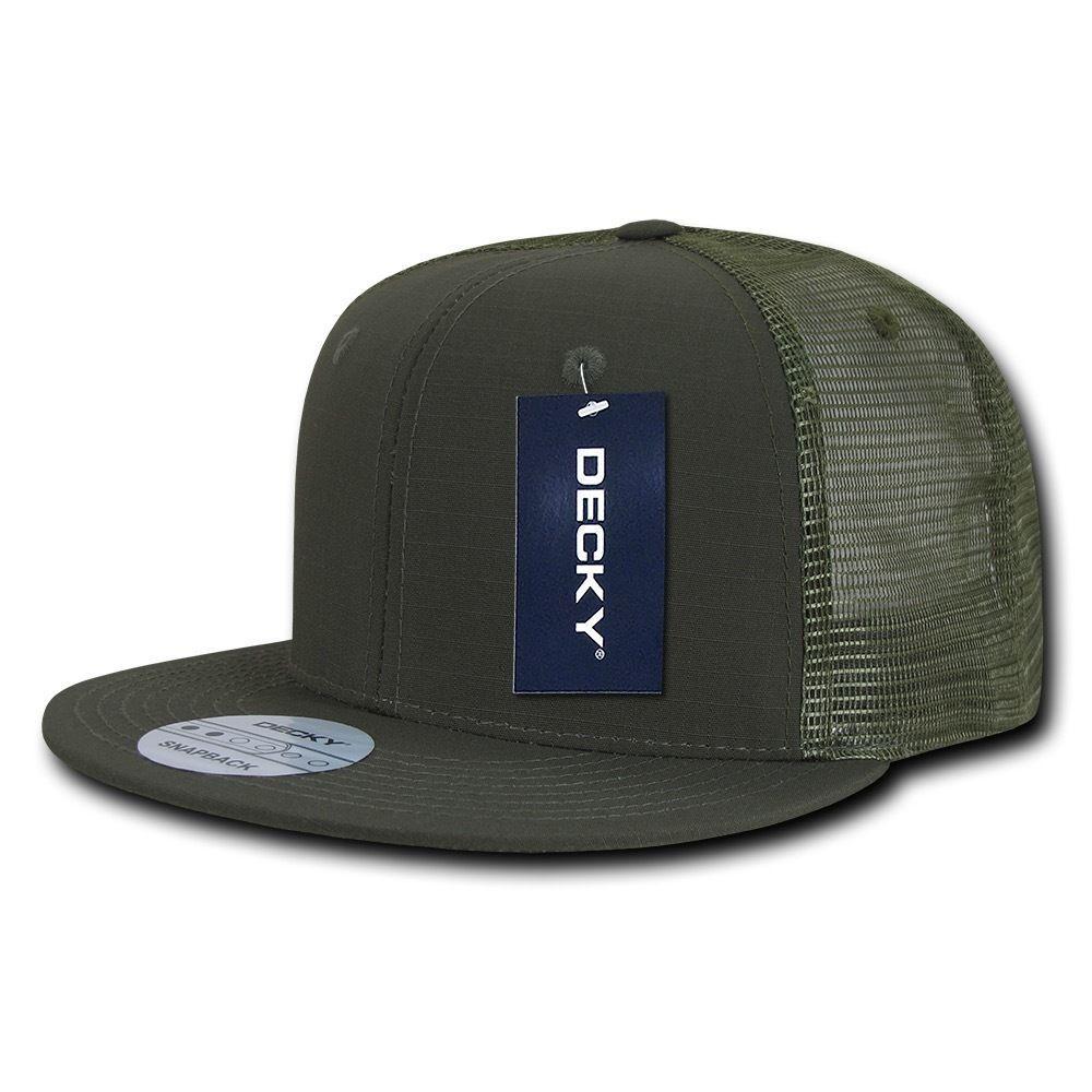 Decky Military Army Camo Acu Ripstop Flat Bill Trucker Cotton Hats Caps-ACU-