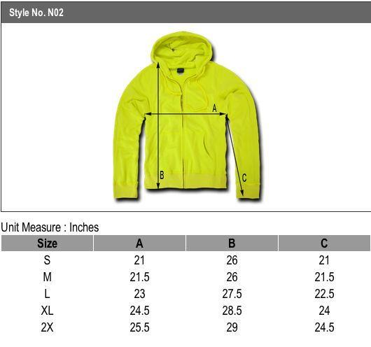 Decky Neon Yellow Full Zip Up Hoodie Hooded Sweatshirt Unisex-Small-