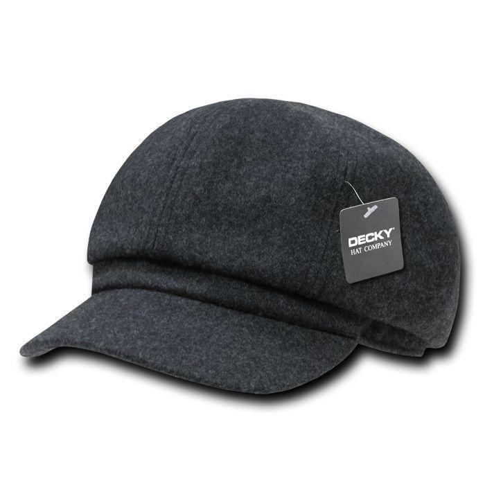 Decky Newsboy Ivys Plaid Pre Curved Hats Drivers Cabbie Golf Gatsby-Charcoal-Small/Medium-