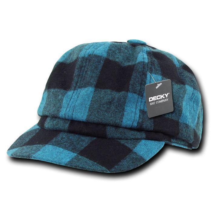 Decky Newsboy Ivys Plaid Pre Curved Hats Drivers Cabbie Golf Gatsby-Teal Plaid-Small/Medium-