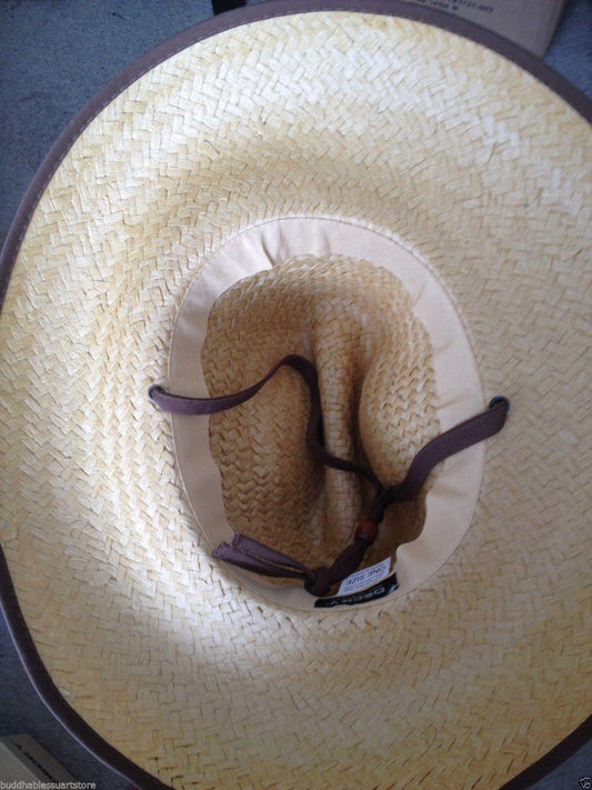 Decky Paper Straw Lifeguard Hats Cowboy Sombrero Soft Flap Mens Womens Beach-