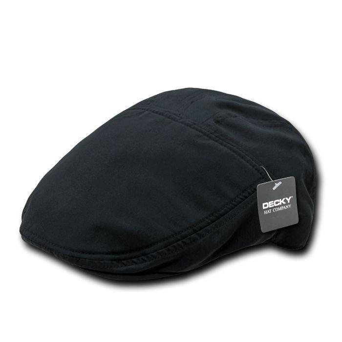 Decky Poly Woven Ivys Hats Drivers Cabbie Newsboy Gatsby Golf-Black-Small/Medium-
