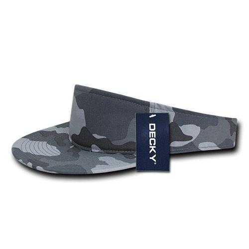 Decky Pre Curved Bill Camouflage Camo Golf Summer Sun Beach Acyrlic Visors-ACU-