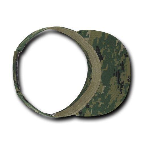Decky Pre Curved Bill Camouflage Camo Golf Summer Sun Beach Acyrlic Visors-ACU-