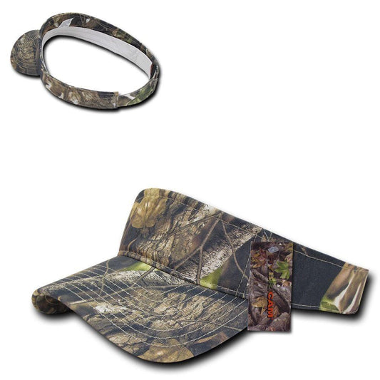 Decky Pre Curved Bill Camouflage Hybricam Golf Summer Sun Beach Cotton Visors-