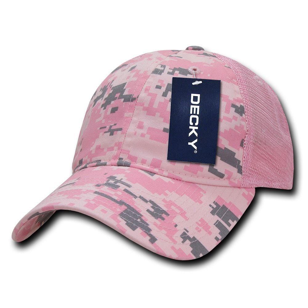 Decky Relaxed Camo 6 Panel Pre Curved Bill Trucker Baseball Caps Hats-ACU-