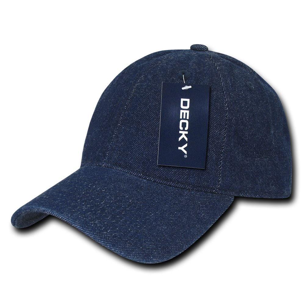 Decky Relaxed Heavy Duty Denim Low Crown Caps Hats-Black-