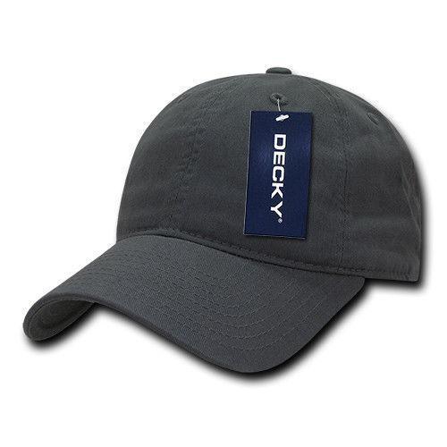Decky Relaxed Soft Low Crown Dad Washed Cotton Polo Vintage 6 Panel Caps Hats-205-Black-