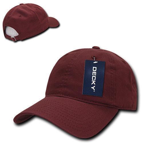 Decky Relaxed Soft Low Crown Dad Washed Cotton Polo Vintage 6 Panel Caps Hats-205-Cardinal-