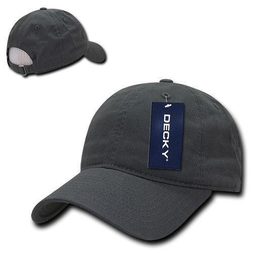 Decky Relaxed Soft Low Crown Dad Washed Cotton Polo Vintage 6 Panel Caps Hats-205-Charcoal-