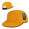 Decky Retro Flat Bill Performance 5 Panel Mesh Racer Caps Hats Unisex-Gold-