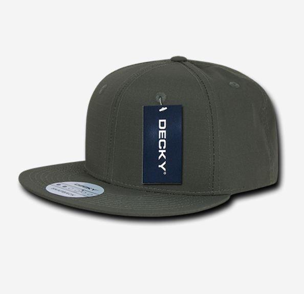 Decky Ripstop Snapbacks Retro Flat Bill Baseball Hats Caps Unisex-ACU-