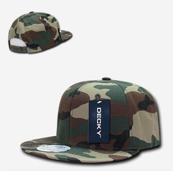 Decky Ripstop Snapbacks Retro Flat Bill Baseball Hats Caps Unisex-ACU-