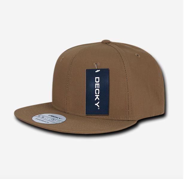 Decky Ripstop Snapbacks Retro Flat Bill Baseball Hats Caps Unisex-ACU-