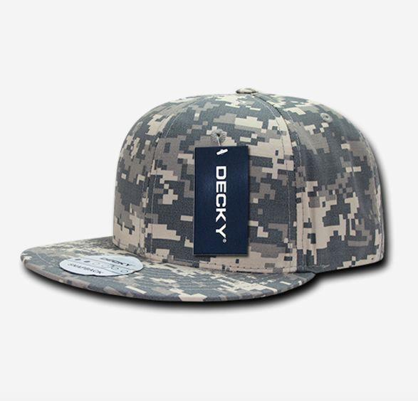 Decky Ripstop Snapbacks Retro Flat Bill Baseball Hats Caps Unisex-ACU-