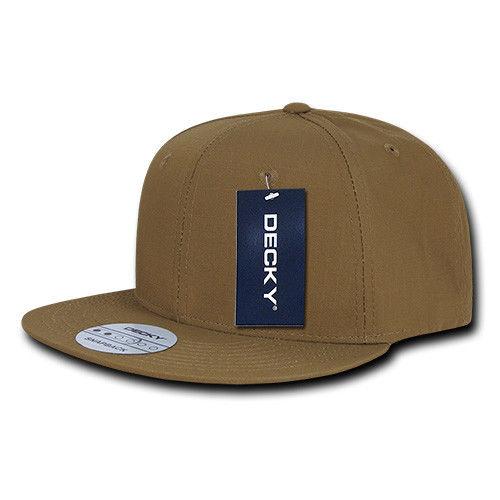 Decky Ripstop Snapbacks Retro Flat Bill Baseball Hats Caps Unisex-ACU-