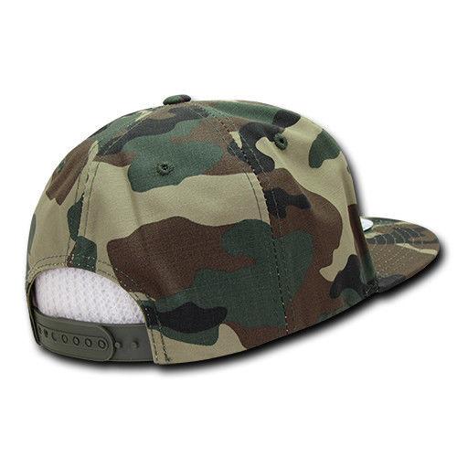 Decky Ripstop Snapbacks Retro Flat Bill Baseball Hats Caps Unisex-ACU-