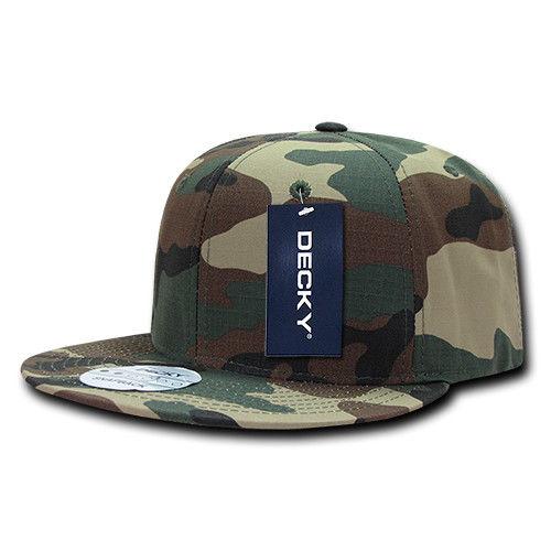 Decky Ripstop Snapbacks Retro Flat Bill Baseball Hats Caps Unisex-ACU-