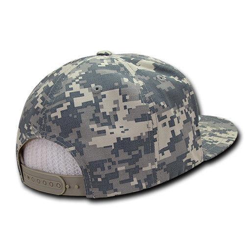 Decky Ripstop Snapbacks Retro Flat Bill Baseball Hats Caps Unisex-ACU-