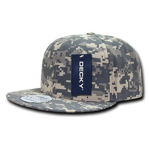 Decky Ripstop Snapbacks Retro Flat Bill Baseball Hats Caps Unisex-ACU-
