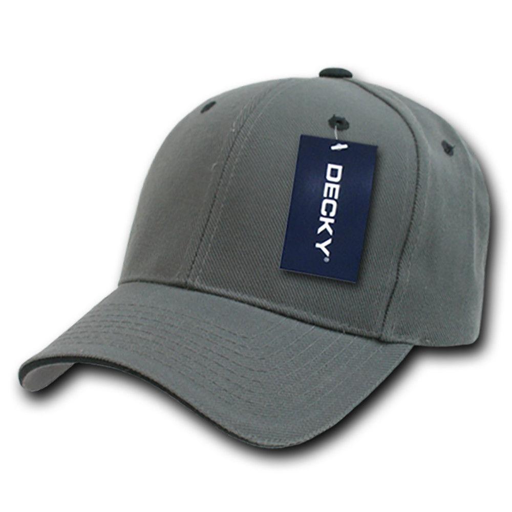 Decky Sandwich Visor Pro Style Two Tone Constructed 6 Panel Baseball Hats Caps-2003-Black/Gold-