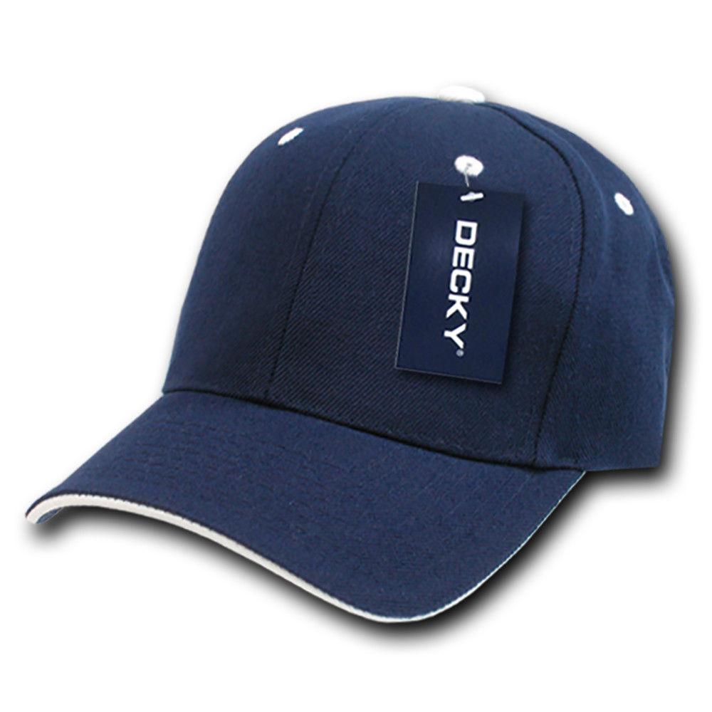 Decky Sandwich Visor Pro Style Two Tone Constructed 6 Panel Baseball Hats Caps-2003-Black/Gold-
