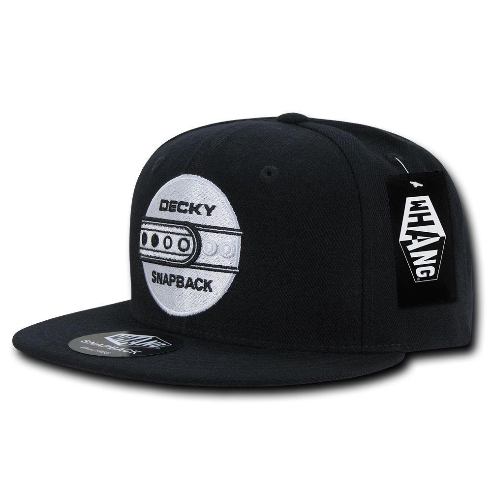 Decky Snapback By Whang Baseball Hats Caps Unisex-Black-