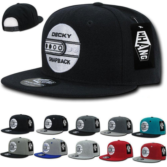 Decky Snapback By Whang Baseball Hats Caps Unisex-Black-