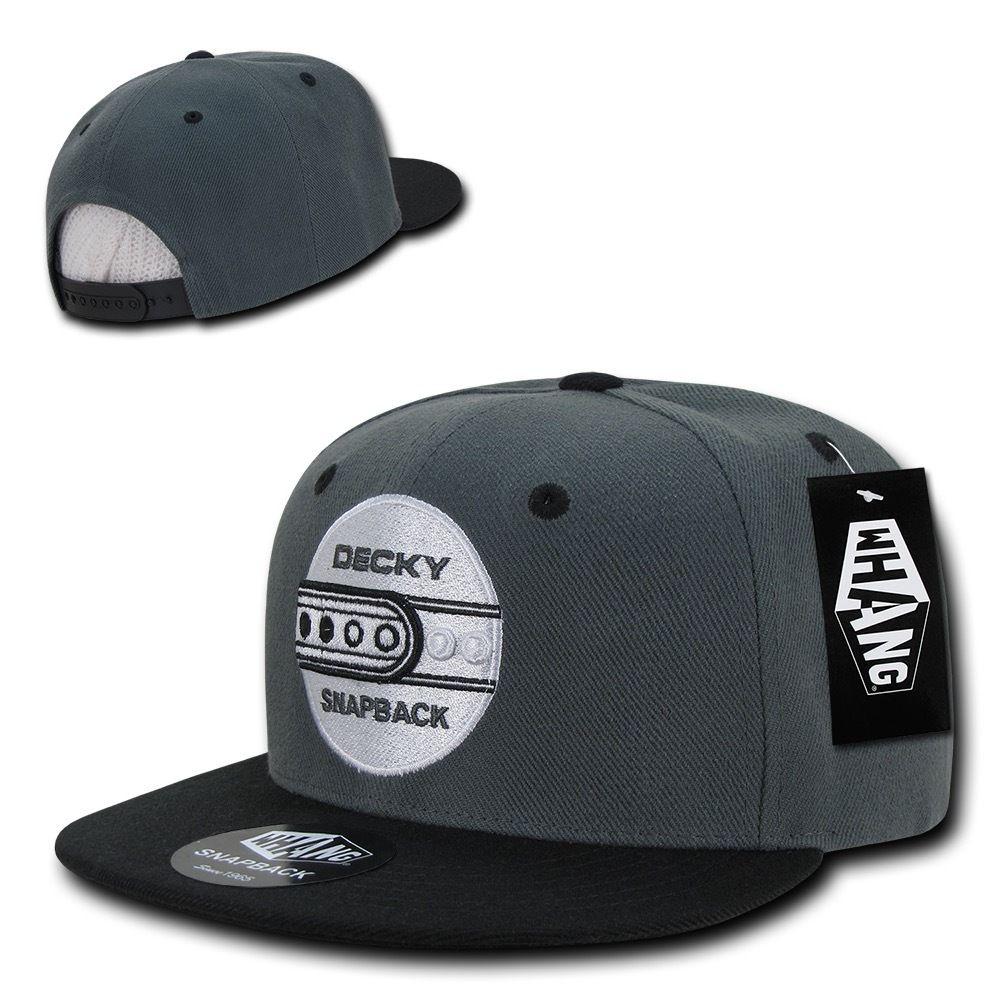 Decky Snapback By Whang Baseball Hats Caps Unisex-Black-