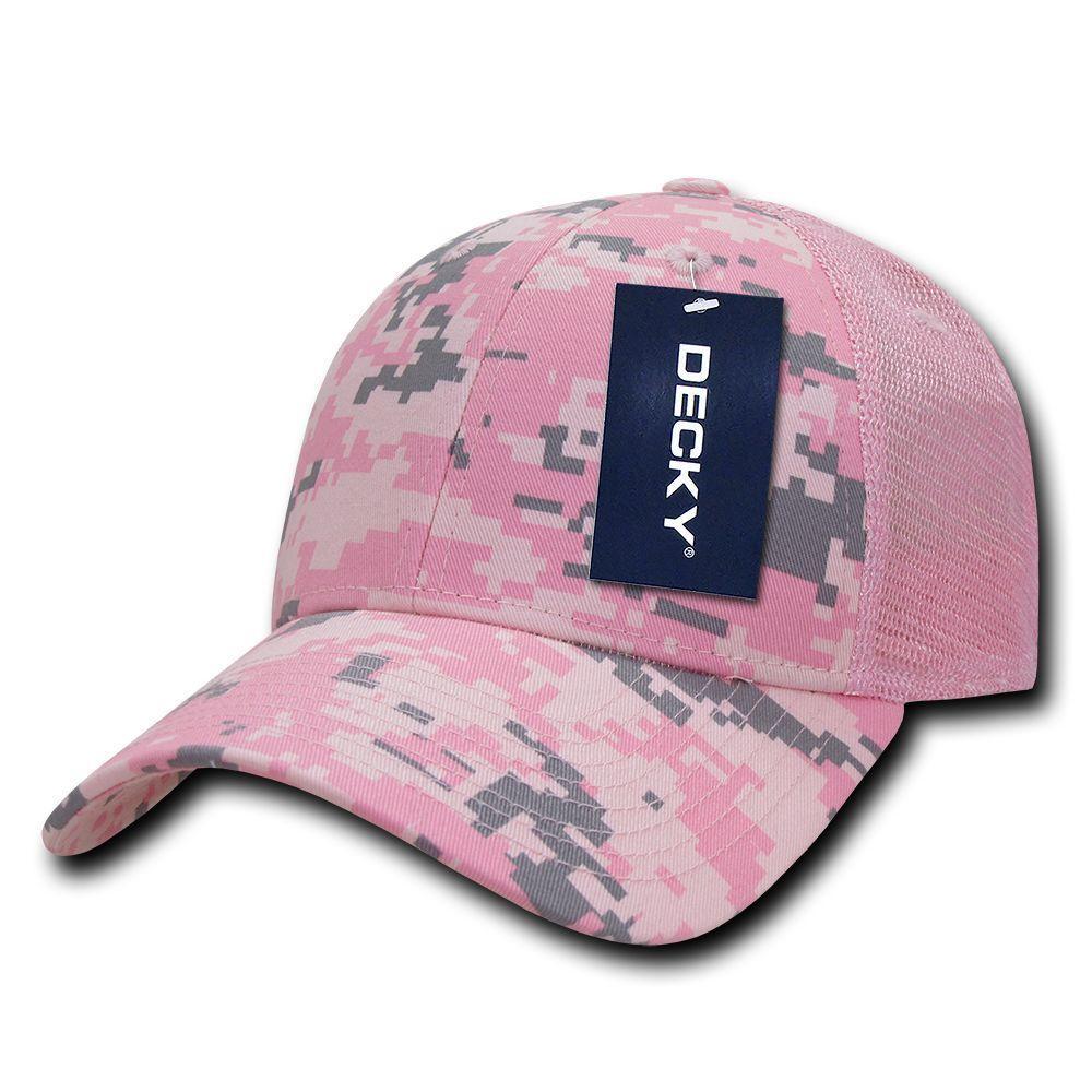 Decky Structured Camouflage Trucker Pre Curved Bill 100% Cotton Caps Hats-ACU-