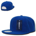Decky Trendy Flat Bill Snapback Baseball 6 Panel Caps Hats Unisex-350-351-ROYAL-