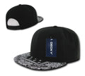 Decky Trendy Paisley Bandana Snapback Two Tone 6 Panel Flat Bill Hats Caps-Black/Black-