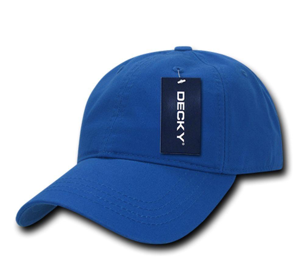 Decky Two Ply Polo Washed Heavy Cotton 6 Panel Dad Caps Hats-Black-