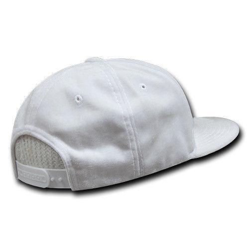 Decky Velvet Snapbacks Flat Bill 6 Panel Baseball Hats Caps Unisex-Black-