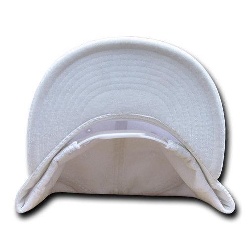 Decky Velvet Snapbacks Flat Bill 6 Panel Baseball Hats Caps Unisex-Black-