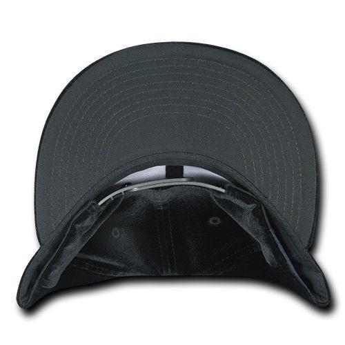 Decky Velvet Snapbacks Flat Bill 6 Panel Baseball Hats Caps Unisex-Black-
