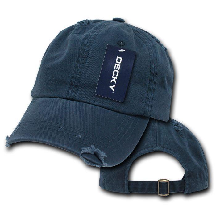 Decky Vintage Frayed Washed Vintage Worn Old Look Polo 6 Panel Dad Hats Caps-MANGO-