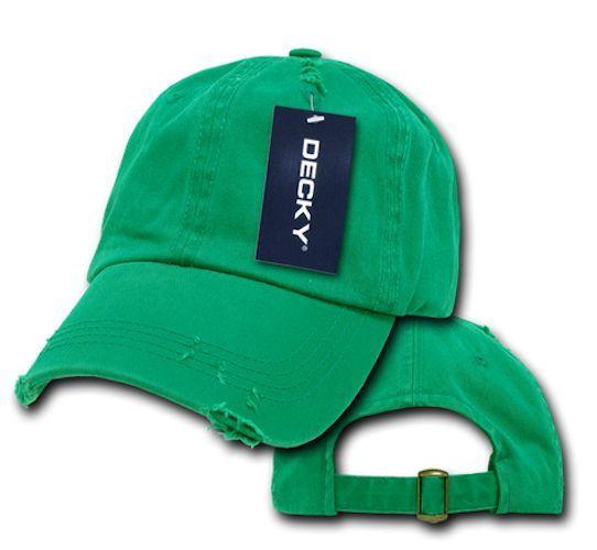 Decky Vintage Frayed Washed Vintage Worn Old Look Polo 6 Panel Dad Hats Caps-MANGO-