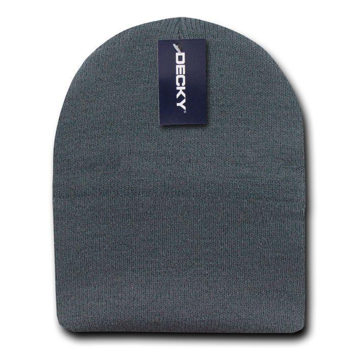 Decky Warm Winter Beanies Uncuffed Short Knit Ski Snowboard Caps Hats Unisex-KCS-Black-