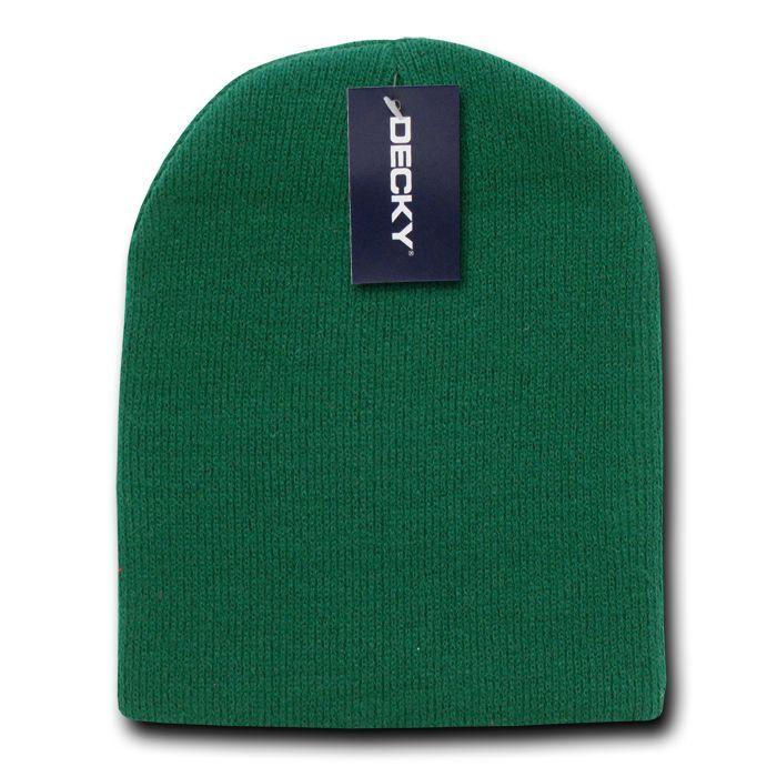 Decky Warm Winter Beanies Uncuffed Short Knit Ski Snowboard Caps Hats Unisex-KCS-Black-