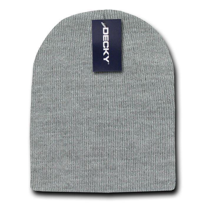 Decky Warm Winter Beanies Uncuffed Short Knit Ski Snowboard Caps Hats Unisex-KCS-Black-