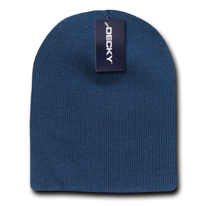 Decky Warm Winter Beanies Uncuffed Short Knit Ski Snowboard Caps Hats Unisex-KCS-Black-