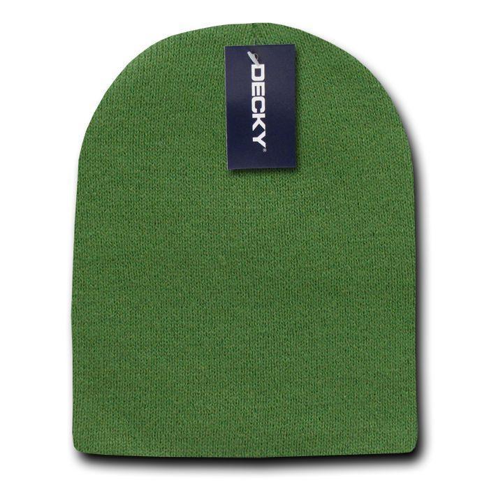 Decky Warm Winter Beanies Uncuffed Short Knit Ski Snowboard Caps Hats Unisex-KCS-Black-