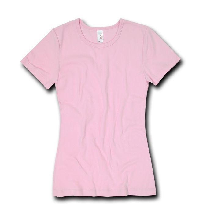 Decky Women'S Women 30S Baby Rib Crew Neck Slim Fit Tank Shirts-Pink-Small-