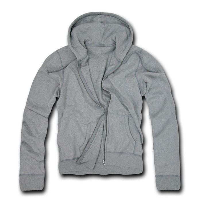 Decky Zip Up Hoody Hoodie Solid Sweatshirt Mens Women Unisex-Black-Small-