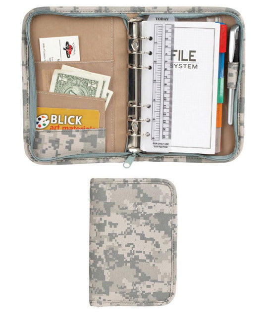 Camouflage Padfolio Organizer ID Holder Notepad Binder Business Office 5 Styles-Small- 5 1/2-