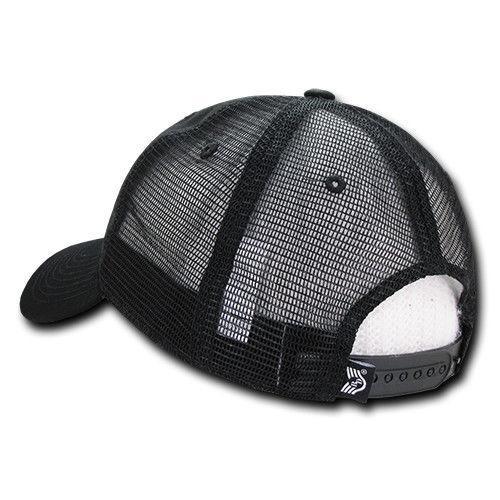 Don'T Tread On Me Gadsden Flag Patriotic USA Trucker Cotton Baseball Caps Hats-GAD-Black-